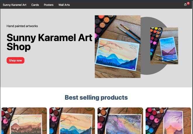 Art shop website